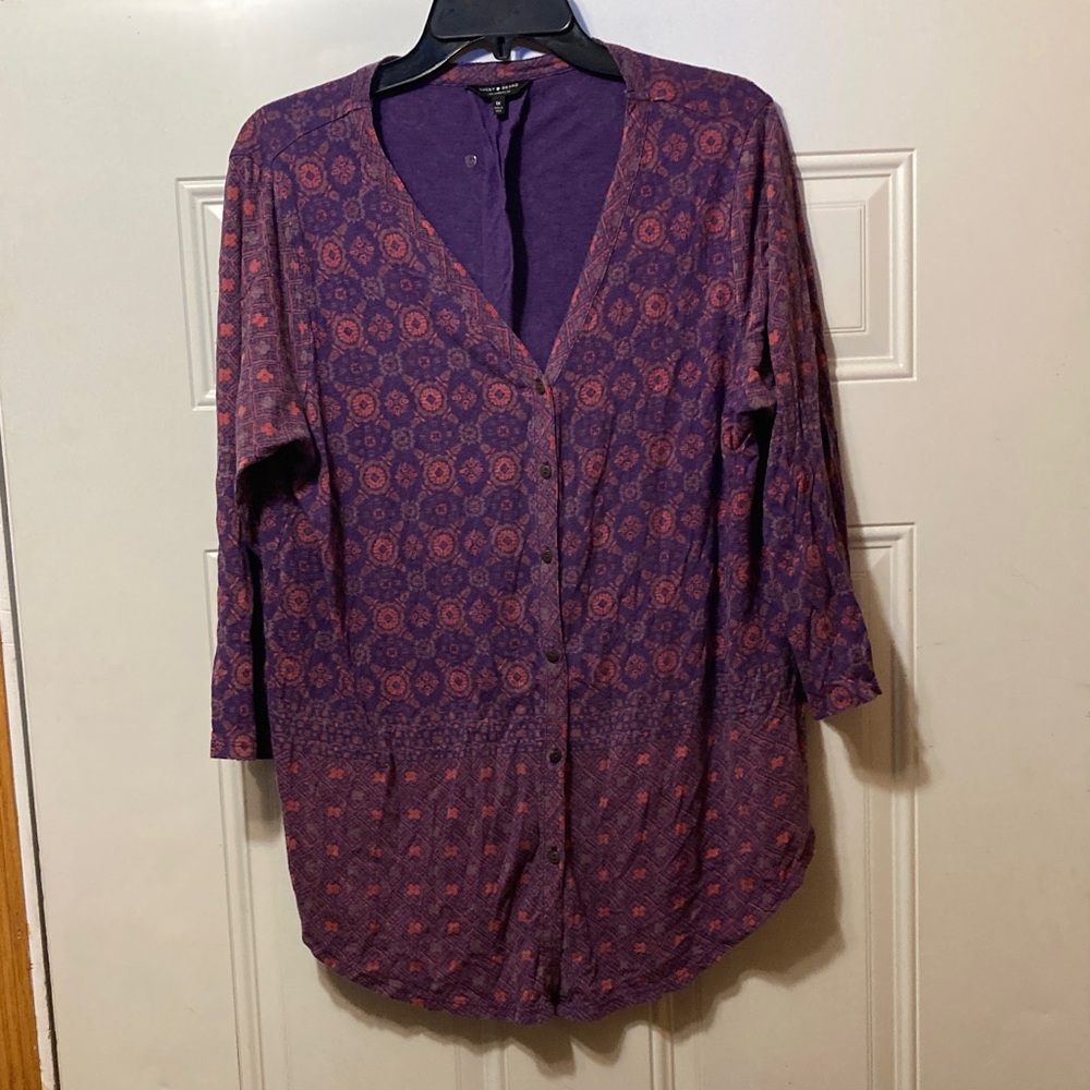 Lucky Brand Purple and Pink Women's Top‎ 1X